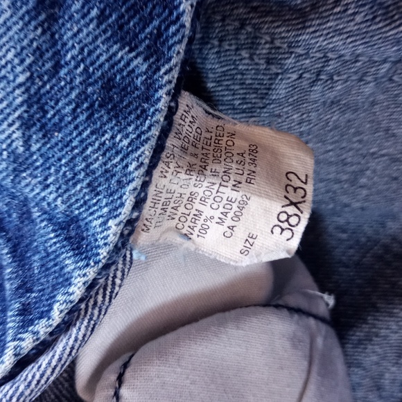 Vintage 1980s Lee Storm Rider Stone Wash Denim Jeans - Picture 4 of 11